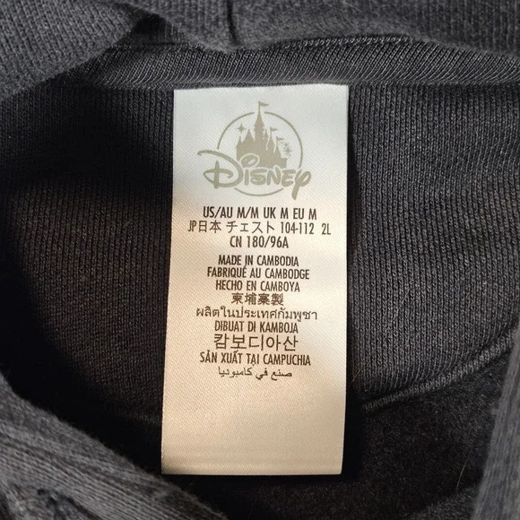 Disneyland Resort Mickey Mouse Classic Heavy Sweatshirt Hoodie Black Sz M - Picture 4 of 6